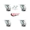 Service Caster 3.25 Inch Semi Steel Swivel Caster Set with Roller Bearing and Swivel Lock SCC SCC-30CS3420-SSR-BSL-4 - alternate 5